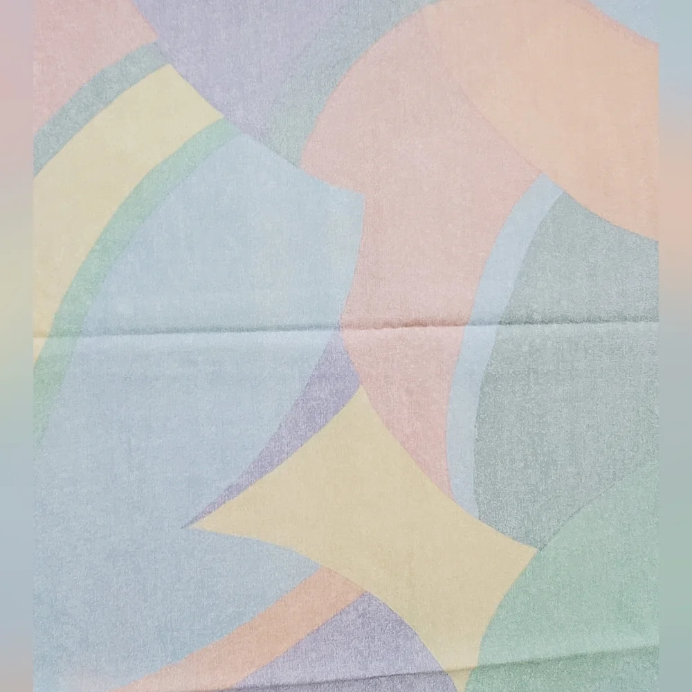 Vintage Springs Industries Pastel King Pillow Case Set 2, Pink/Purple, Like New